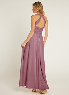 Azazie Claudia Bridesmaid Dresses Vintage Mauve A-Line Sweetheart Neckline Chiffon Dress image4