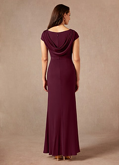 Azazie Marybeth Mother of the Bride Dresses Cabernet Mermaid V-Neck Sequins Lace Dress image2
