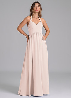 Azazie Darlyn Brudtärnklänningar Klänning av A-Linje i Chiffong Sweetheart halsringning Rosenblad image4