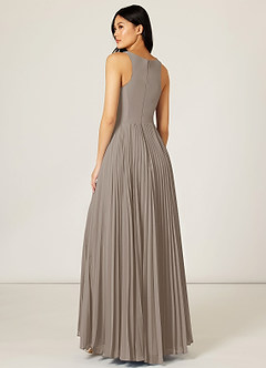 Azazie Lindsey Bridesmaid Dresses A-Line Pleated Chiffon Floor-Length Dress image5