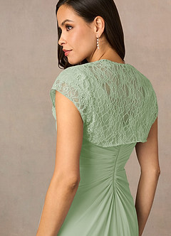 front Azazie Lucinda Lace Wrap
