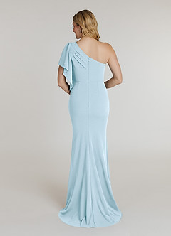 Azazie Pia vestidos de madre de la novia Vestido de Azul Cielo de Crepé elástico de Sirena con Plisado image2