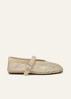 front Celeste Rhinestone Mesh Mary Jane Flats