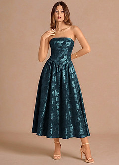 Petal Navy Midi Dress image4