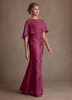 Azazie Amrita Abiti per la Madre della Sposa Abito Sirena in Chiffon Pizzo Gelso image2