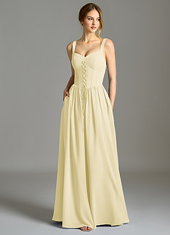 Azazie Porscha Suknie dla druhen Linia A Dekolt w kształcie serca Szyfon Do ziemi Sukienka image1