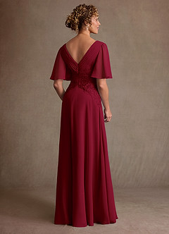 Azazie Milliat Suknie dla Matki Panny Młodej Linia A Koronka Szyfon Długość podłogi Sukienka image3