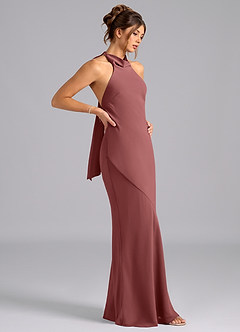 Azazie Velli Bridesmaid Dresses Amethyst Mermaid Bow Chiffon Dress image4