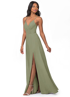 Azazie Everleigh Bridesmaid Dresses Pistachio A-Line Sweetheart Pleated Chiffon Dress image6