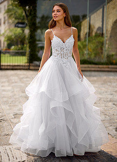 Spitze Wit Doorschijnende kanten galajurk image5