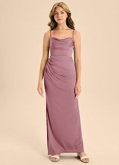 Azazie Mai Junior Vintage Mauve A-Line Sweetheart Neckline Stretch Satin Dress image5