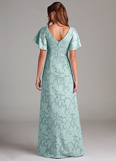 Azazie Ambrosia Jurken voor bruidsmeisjes Jurk van Bloemen Burn-out met A-Lijn Geplooid De Nevel image7