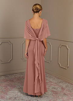 Azazie Dion Mother of the Bride Mekot Vaippa Scoop Stretch Crepe Lattian pituus Pukeutua image6