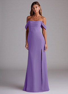 Azazie Saige Bridesmaid Dresses Tahiti A-Line Off the Shoulder Chiffon Convertible Dress image3