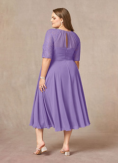 Azazie Dorothea Mother of the Bride Dresses Tahiti A-Line Scoop lace Chiffon Dress image6