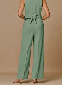 front Rowan Matcha Refined Weave Performance pants