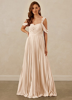 Christian Siriano Bridal for Azazie 1013 Bridesmaid Dresses White Alabaster A-Line Off the Shoulder Chiffon Dress image8