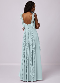 Barbie ♥ Azazie Bridesmaid Dresses Mist A-Line with Pockets Chiffon Dress image2