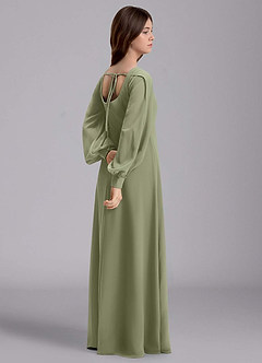 Azazie Bondi Junior Klänning av A-Line i Chiffong Blouson image6