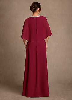 Azazie Winnifred 신부의 어머니 드레스 A라인 구슬 쉬폰 플로어 길이 드레스 image3