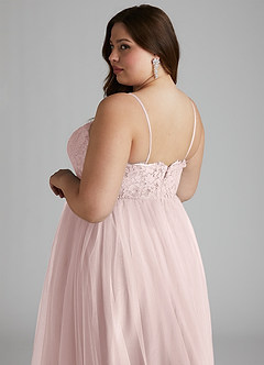 Azazie Roni Bridesmaid Dresses Blushing Pink A-Line Sweetheart Neckline Tulle Convertible Dress image8