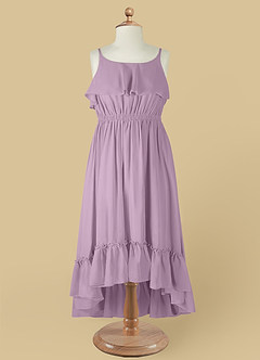 Azazie Karmen Flower Girl Dresses Wisteria A-Line Ruched Chiffon Dress image9