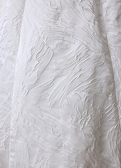 Azazie Selma Bröllopsklänningar Klänning av A-Linje i Jacquard Hjärtformad urringning Diamantvit image6