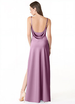 Azazie Alaija Brautjungfernkleider Meerjungfrau-Linie Seitliche Cut-Outs Stretch-Satin Kleid Blauregen image4