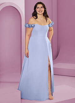 Barbie ♥ Azazie Bridesmaid Dresses Ice A-Line Off the Shoulder Chiffon Convertible Dress image11