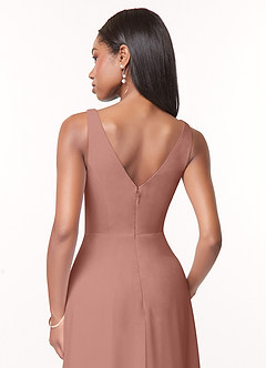 Azazie Nala Bridesmaid Dresses Cedar Rose A-Line Pleated Chiffon Dress image5