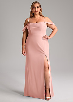 Azazie Saige Bridesmaid Dresses Rosette A-Line Off the Shoulder Chiffon Convertible Dress image13