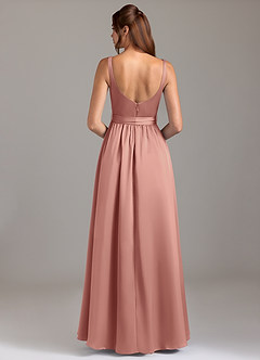 Azazie Elliott Bridesmaid Dresses Rosette A-Line with Pockets Stretch Satin Dress image6