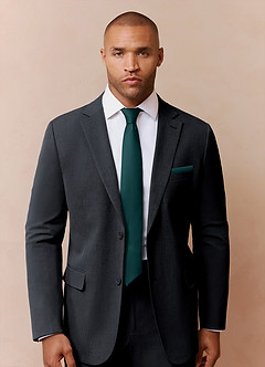 front Stretch Satin Skinny Tie and Pocket Square Set