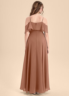 Azazie Tessabelle Junior Vestido de Bronceador de Gasa de Corte En A con Vestidos sin tirantes image2