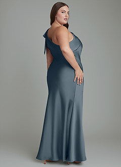 Azazie Yuanna Bridesmaid Dresses Twilight Mermaid One Shoulder Stretch Satin Dress image9