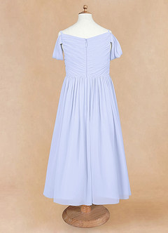 Azazie Chelle Abiti da Ragazza di Fiori Abito A-Line in Chiffon Plissettato Lavanda image7