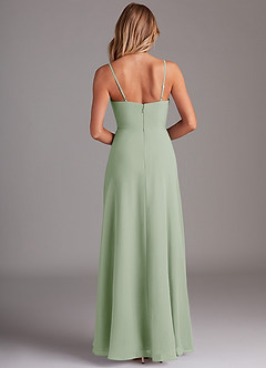 Azazie Breonna Bridesmaid Dresses Dusty Sage A-Line Sweetheart Neckline Chiffon Dress image2