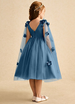 Azazie Staria Flower Girl Dresses Bermuda Ball-Gown Ruched Tulle Dress image9