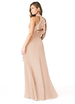 Azazie Aviv Bridesmaid Dresses English Rose A-Line Pleated Chiffon Dress image2