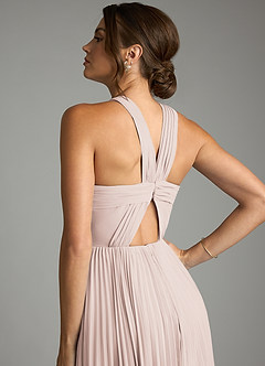 Azazie Afra Abiti da Damigella Abito A-Line in Chiffon Plissettato Petalo Di Rosa image6