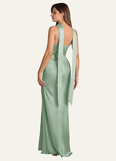 front Azazie Matching Color Matte Satin Scarf