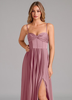 Azazie Tyla Brudtärnklänningar Klänning av A-Linje i Stretch Satin Sweetheart halsringning Vintage Mauve image8