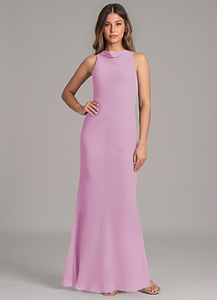 Azazie Allettie Bridesmaid Dresses Candy Pink Mermaid Chiffon Dress image1