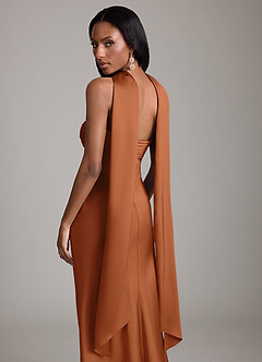 Azazie Saylor 신부 들러리 드레스 인어 스트랩리스 스트레치 새틴 바닥 길이 드레스 image7