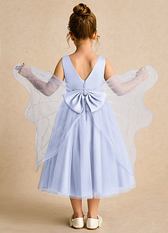 Azazie Pear Flower Girl Dresses Lavender Ball-Gown Bow Tulle Dress image1