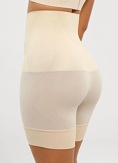 front Naadloze corrigerende shorts voor buik- en dijbeenafslanking