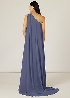 Azazie Lydia Bridesmaid Dresses Stormy Mermaid One Shoulder Chiffon Dress image2