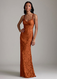 Azazie Corina Vente Finale Robe Sirène en Blumen-Burnout Rayé Black image5