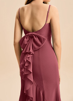 Azazie Lioren Junior Robe Sirène en Mousseline de soie Arc Merlot image6