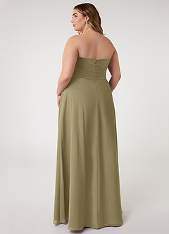 Azazie Arabella Allure Bridesmaid Dresses Moss Green A-Line Sweetheart Neckline Chiffon Convertible Dress image16